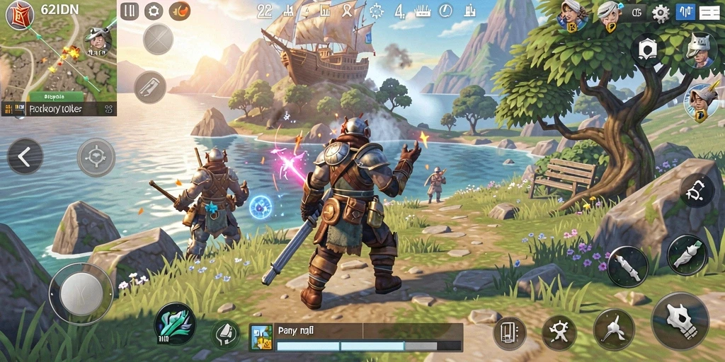 Screenshot gameplay menunjukkan petualangan seru di dunia terbuka 62IDN.