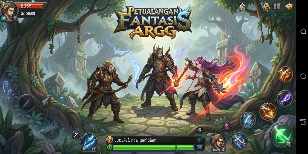 Tampilan gameplay mendebarkan dalam dunia ARPG 8055.