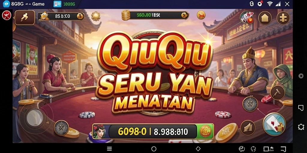 Tampilan gameplay seru QiuQiu di 8G8G.