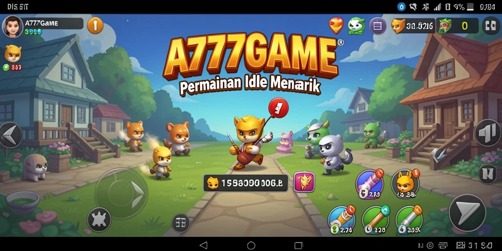 Menampilkan gameplay menarik dari A777GAME dengan elemen Idle yang santai.