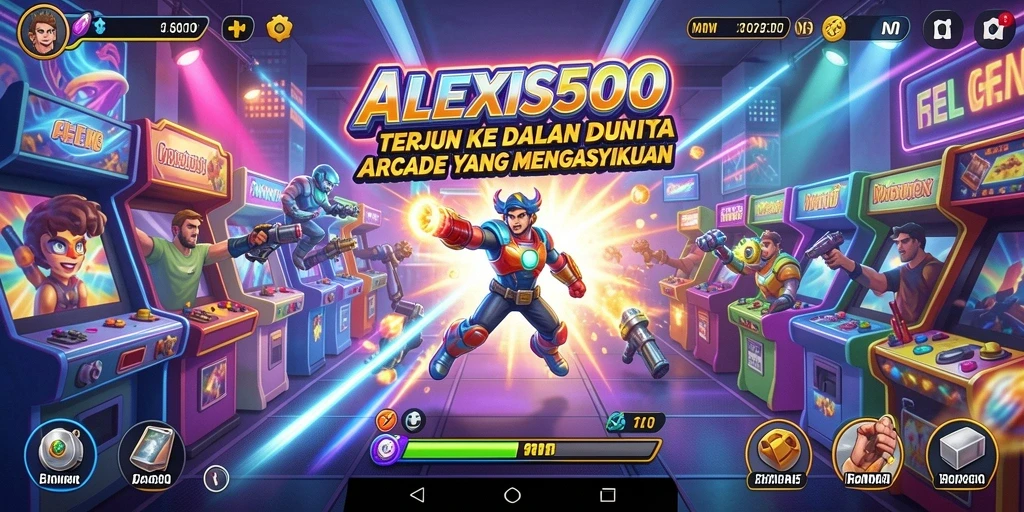 Screenshot ALEXIS500 menampilkan aksi karakter dalam gameplay seru.