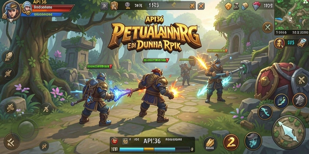 Tampilan gameplay API36 penuh aksi dan strategi RPG yang menarik.