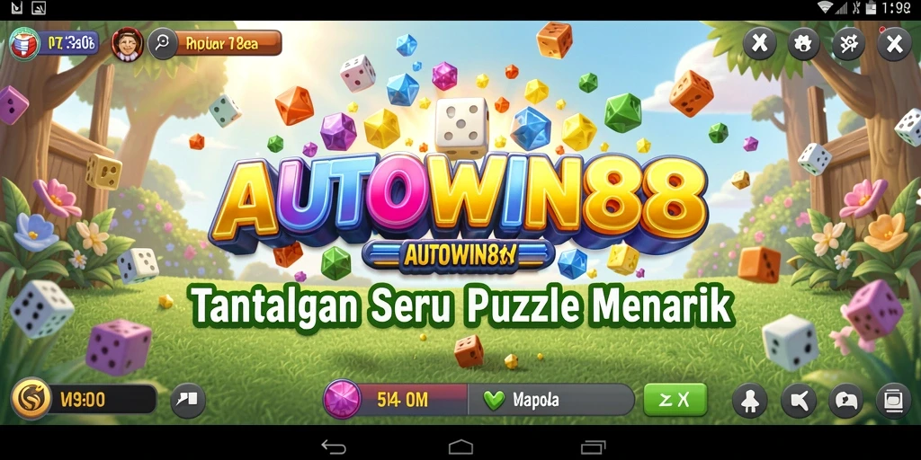 Tampilan gameplay AUTOWIN88 dengan puzzle seru dan grafis menarik.