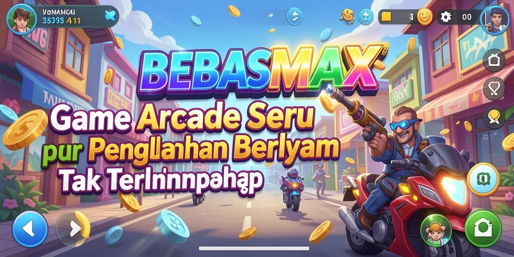 Tampilan gameplay seru dan penuh warna dari BEBASMAX.
