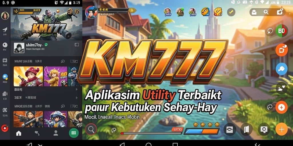 Screenshot utama KM777 menampilkan antarmuka yang user-friendly dan fitur canggih.