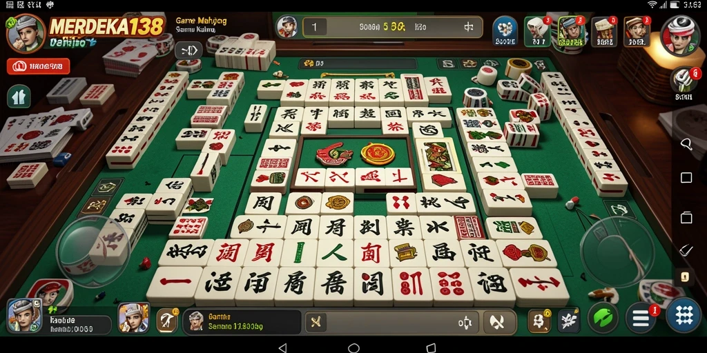 Screenshot gameplay MERDEKA138 yang menampilkan suasana Mahjong yang seru.