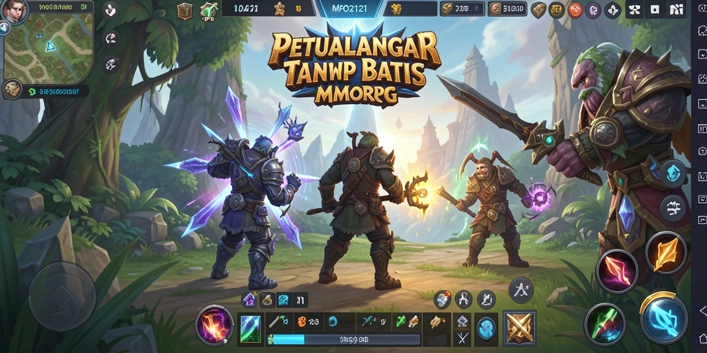 Gameplay akif dalam dunia MMORPG MPO2121 dengan karakter yang beraksi.