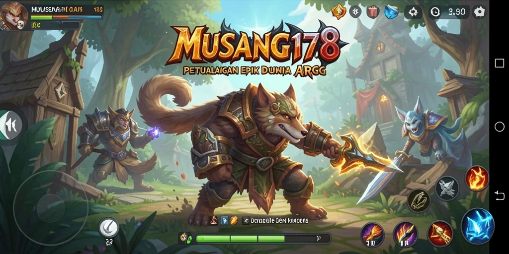 Tampilan aksi seru dalam permainan ARPG MUSANG178.