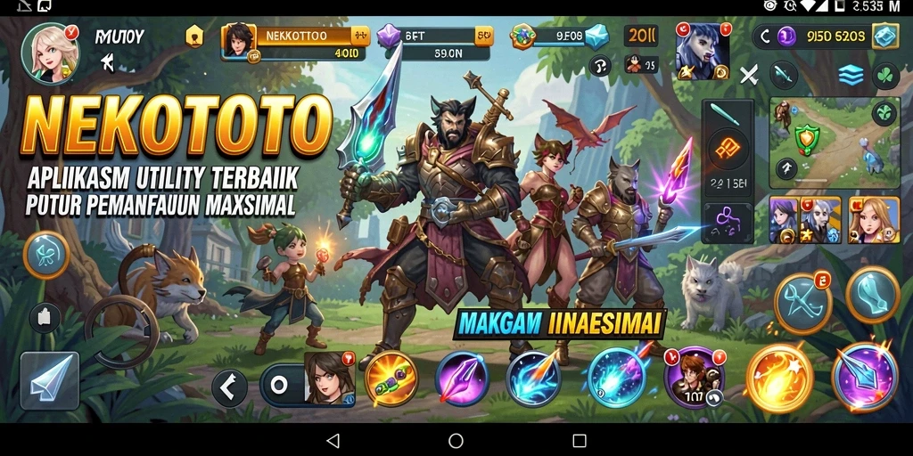 Screenshot NEKOTOTO yang menampilkan antarmuka aplikasi Utility.