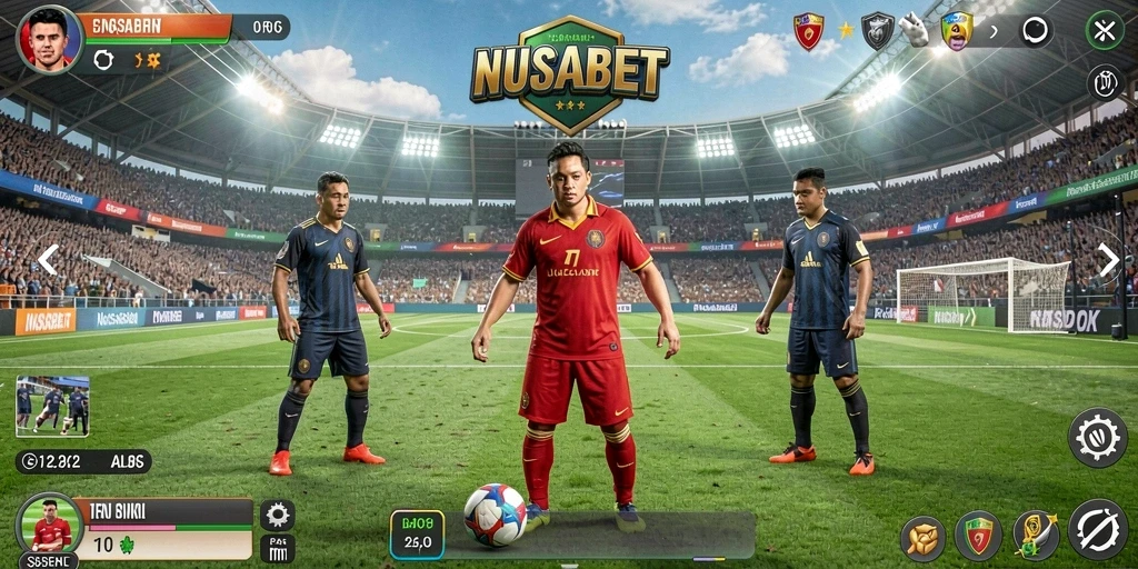 Tampilan gameplay seru dan realistis dari aplikasi NUSABET.