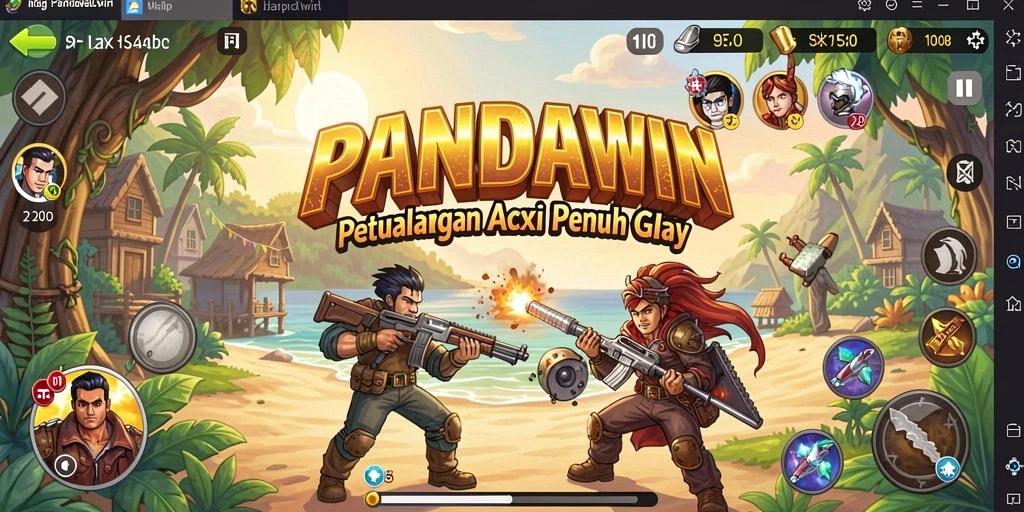 Gameplay mendebarkan dan atraktif dalam PANDAWIN.