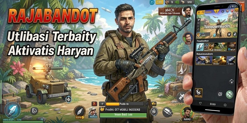 Screenshot utama RAJABANDOT menampilkan antarmuka aplikasi Utility yang modern.
