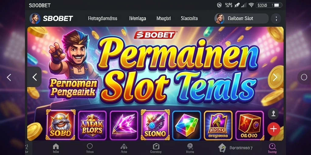 Screenshot gameplay SBOBET menampilkan gulungan yang berputar dengan efek visual menawan.