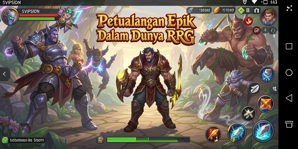 Tampilan gameplay SVIPSIDN yang menakjubkan dan penuh aksi RPG.