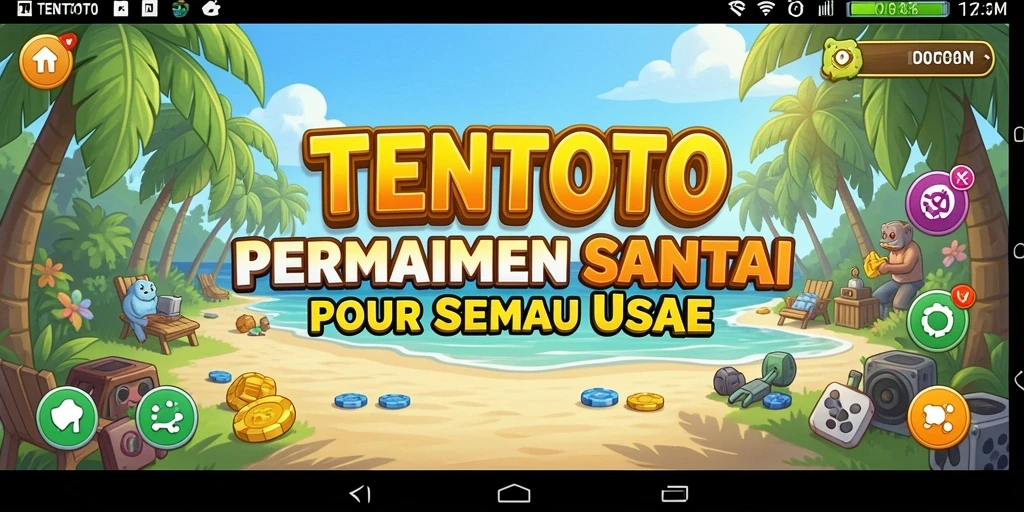 Tangkapan layar gameplay TENTOTO yang menampilkan pergerakan karakter yang lincah dan penuh warna.