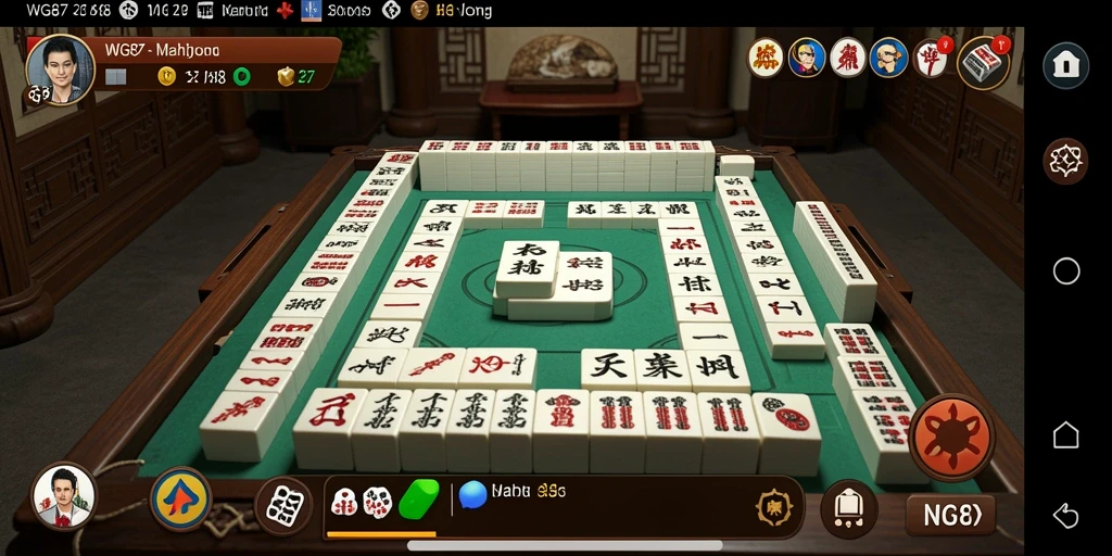 Tampilan menarik dari gameplay Mahjong WG87 yang seru.