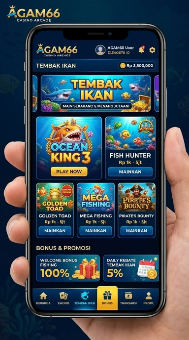 Pengguna sedang menjelajahi fitur aplikasi agam66.